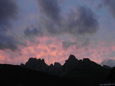 Silhouette der Dolomiten