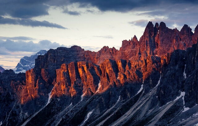 Fels Formationen der Dolomiten
