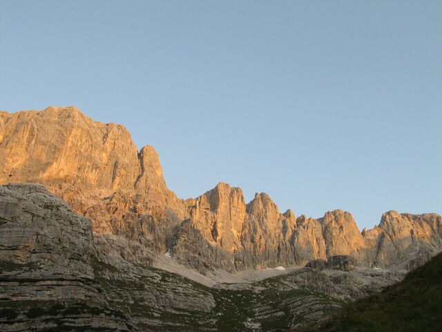 Silhouette der Dolomiten