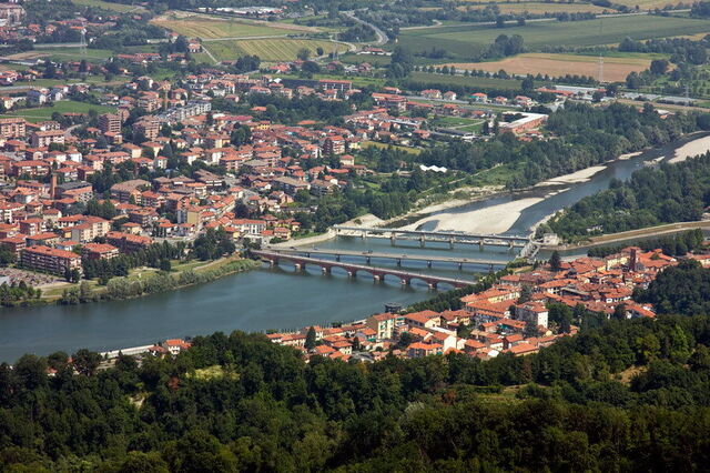 Blick auf den Fluß Po