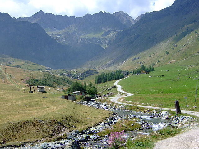 Der Fluß Po in Piemont