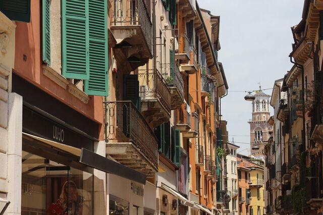 Eine Straße in Verona