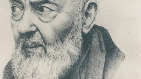 Zeichnung von Padre Pio
