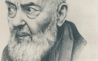 Zeichnung von Padre Pio