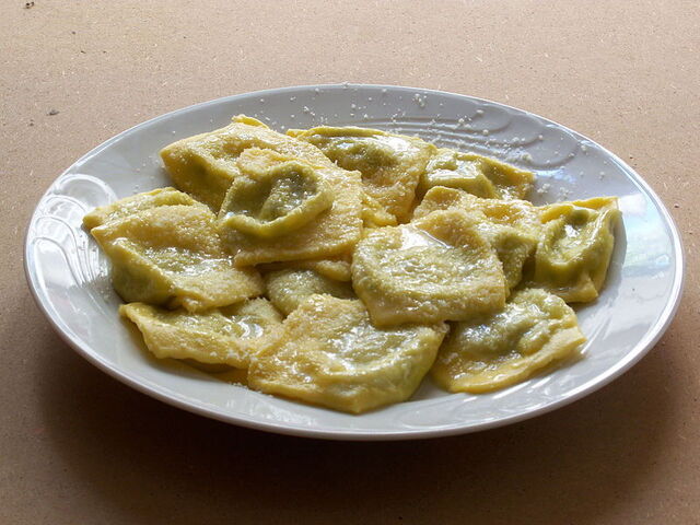 Die berühmte Pasta "Tortellini d'Erbetta"
