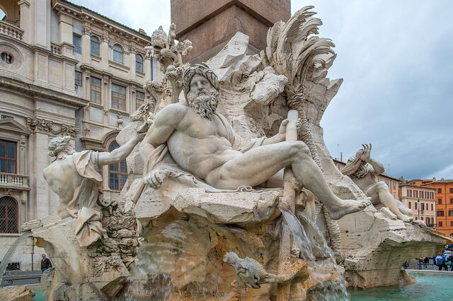 Brunnen auf dem Piazza Navona