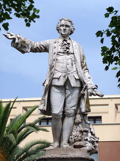Die Statue des Luigi Vanvitelli