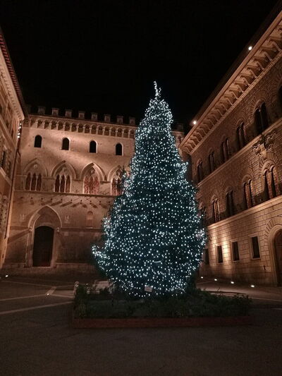 Siena, Piazza Salimbeni, Weihnachten