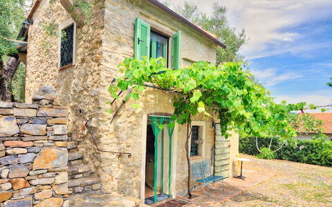 Country Home Il Passatempo: Blau, Grün, Wand, Haus, Eigentum, Gelb, Gebäude, Tür, Ländliches Gebiet, Baum