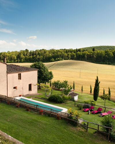 Villa Le Caggia: Eigentum, Haus, Natürliche Landschaft, Zuhause, Hütte, Himmel, Ländliches Gebiet, Bauernhaus, Estate, Bauernhof