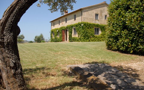 Podere San Giovanni: Himmel, Pflanze, Eigentum, Gebäude, Fenster, Natürliche Landschaft, Schatten, Baum, Grundstueck, Sonnenlicht