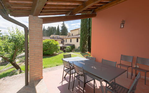 Montegufoni: Eigentum, Gebäude, Haus, Grundeigentum, Zimmer, Terrasse, Veranda, Zuhause, Möbel, Tabelle