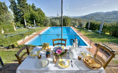 Villa Dorella Di Montaperti: Eigentum, Estate, Grundeigentum, Schwimmbad, Urlaub, Haus, Tabelle, Freizeit, Berg, Villa