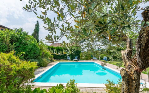 Ca' Del Vento: Wasser, Pflanze, Eigentum, Schwimmbad, Azurblau, Himmel, Baum, Schatten, Vegetation, Gewässer