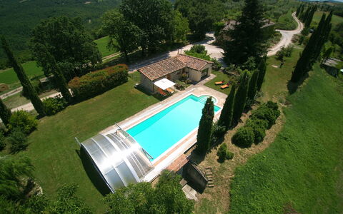 Villa Venanzo: Luftaufnahmen, Grundstueck, Vogelperspektive, Landschaft, Fotografie, Gras, Technologie, Bergstation, Estate, Freizeit