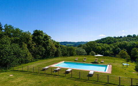 Podere a Lafi: Wasser, Himmel, Eigentum, Schwimmbad, Pflanze, Natürliche Landschaft, Baum, Stuhl, Schatten, Grundstueck