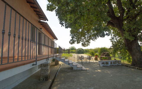 La Quercia: Gebäude, Pflanze, Fenster, Strassenbelag, Himmel, Baum, Schatten, Urban Design, Grundeigentum, Holz