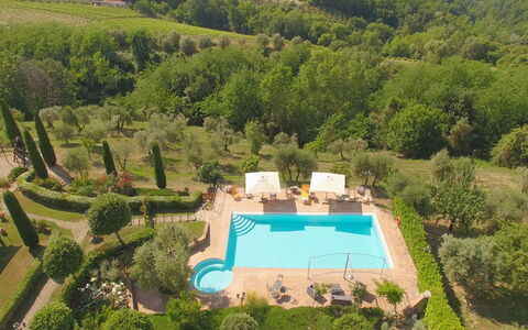Villa i Colli: Wasser, Pflanze, Baum, Natürliche Landschaft, Schwimmbad, Vegetation, Grundstueck, Landschaft, Gras, Grundeigentum