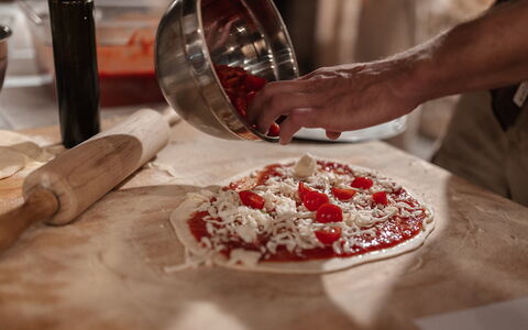 Villa Sulle Crete: Essen, Geschirr, Zutat, Küche, Gericht, Teller, Kochen