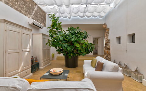 Masseria Isaia: Eigentum, Gebäude, Möbel, Pflanze, Komfort, Zimmerpflanze, Interior Design, Wohnzimmer, Holz, Tabelle
