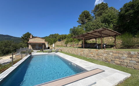 Villa Luana: Schwimmbad, Verbundwerkstoff, Water Feature, Estate, Flagstone, Landscaping, Hinterhof, Villa, Eco Hotel, Thermae
