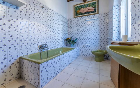 Casale Il Farro - Camaiore, Toscana: Armatur, Eigentum, Badewanne, Grün, Badezimmer, Zapfhahn, Lila, Sinken, Duschkopf, Die Architektur