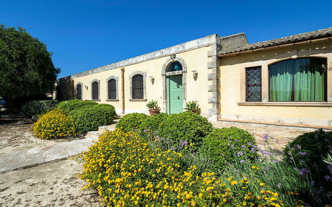Casa Colore - Siracusa, Sicilia: Pflanze, Blume, Himmel, Fenster, Botanik, Gebäude, Gras, Landschaft, Wohngebiet, Strauch