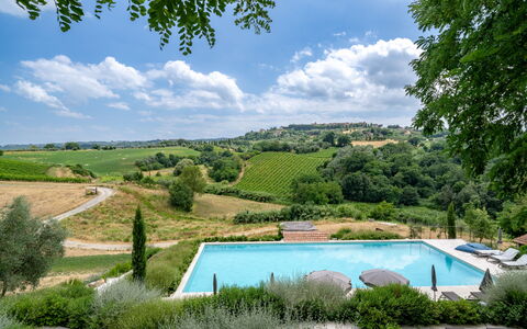 Pendolino Spereto Apartment With Pool, Montaione: Schwimmbad, Gartenmöbel, Garten, Estate, Eco Hotel, Landscaping, Sonnenliege, Plantage, Villa, Ferienort