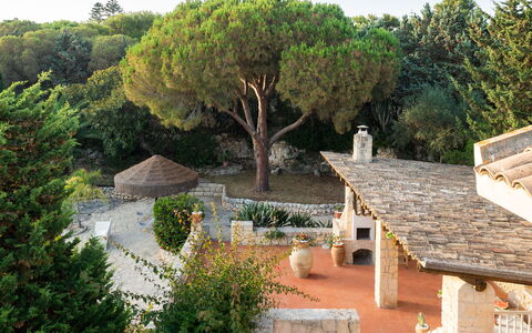 Villa Diamante - Siracusa, Sicilia: Pflanze, Baum, Himmel, Hütte, Haus, Wand, Landschaft, Grundeigentum, Ländliches Gebiet, Dach