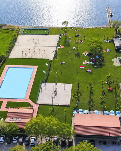 La Spiaggia: Schwimmbad, Erholung, Resort, Freizeit, Park, Ferienort, Vogelperspektive, Urlaub, Luftaufnahmen