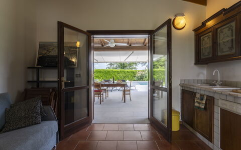 Casa del Marchese, Pool, Wifi, Castell' Arquato: Möbel, Eigentum, Countertop, Cabinetry, Interior Design, Holz, Tabelle, Fussboden, Flooring, Küche
