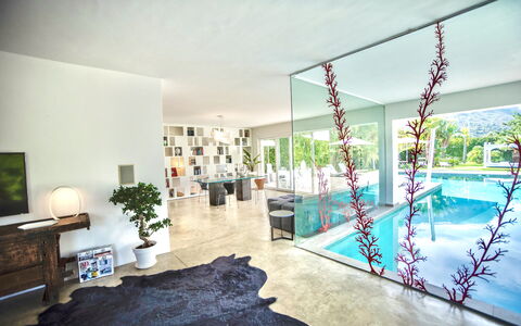 Terrasini Luxury Villa: Pflanze, Bilderrahmen, Wasser, Schwimmbad, Zimmerpflanze, Grün, Blumentopf, Gebäude, Fussboden, Flooring