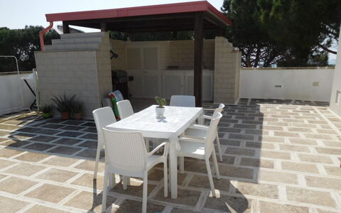 Loft San Giovanni in Gallipoli: Möbel, Eigentum, Tabelle, Stuhl, Gebäude, Schatten, Himmel, Gartenmöbel, Baum, Interior Design