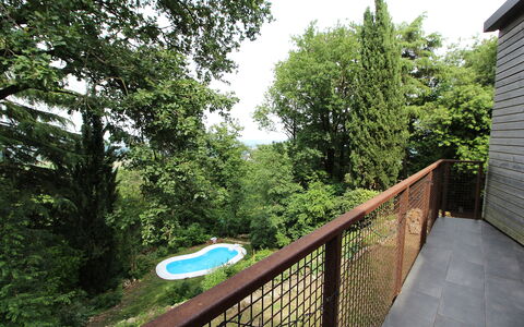 Casa Delle Eriche, Colli Euganei, Pool, Wifi: Blatt, Holz, Geländer, Garten, Schatten, Zaun, Hinterhof, Baluster, Balkon, Garten