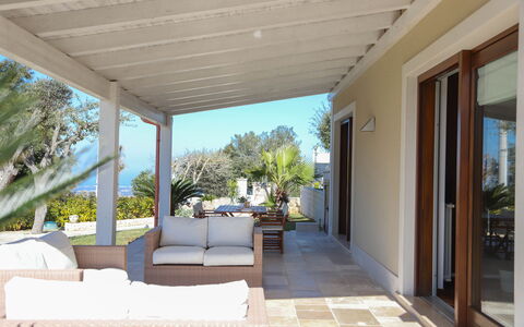 Villa Don Sante In Locorotondo Puglia: Schatten, Pflanze, Wohngebiet, Decke, Tür, Holz, Baum, Flooring, Himmel, Fassade