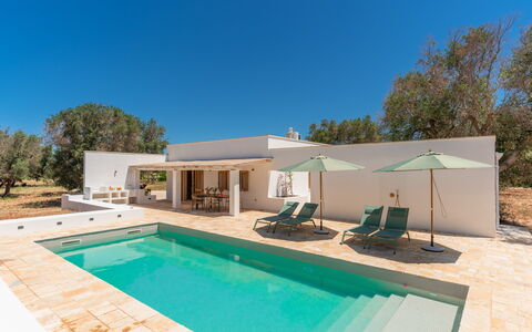 Villa Jolie: Blau, Schatten, Schwimmbad, Design, Landscaping, Fliese, Villa, Resort