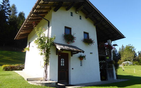 Baita Mountain View Pale San Martino: Gebäude, Haus, Zuhause, Strauch, Hütte, Tür, Bauernhaus, Garten, Garten