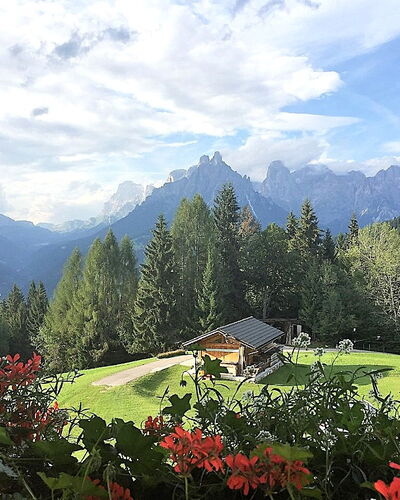 Baita Mountain View Pale San Martino: Wolke, Himmel, Blume, Pflanze, Berg, Eigentum, Ökoregion, Natürliche Landschaft, Natur, Blatt