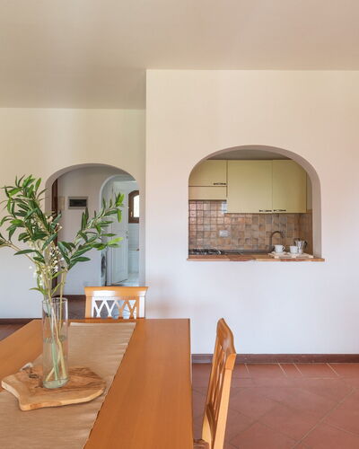 Apartments In Country Village Near Stintino: Interior Design, Flooring, Fussboden, Decke, Möbel, Küche & Esszimmer Tisch, Zimmer, Holzbeize, Wohnung, Esszimmer