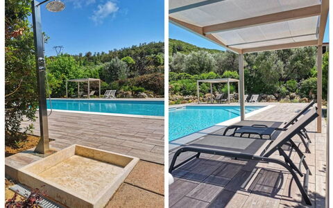 Podere della Madonna Villa: Schwimmbad, Gartenmöbel, Resort, Verbundwerkstoff, Schatten, Freizeit, Eco Hotel, Stuhl, Outdoor Struktur, Tisch Im Freien