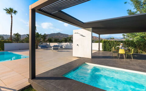 Villa Contemporanea: Schwimmbad, Die Architektur, Schatten, Verbundwerkstoff, Eco Hotel, Resort, Villa, Landscaping, Outdoor Struktur, Estate