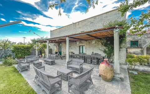 Masseria Capasa: Zuhause, Estate, Schatten, Landscaping, Garten, Hazienda, Flagstone, Garten, Blumentopf, Hof