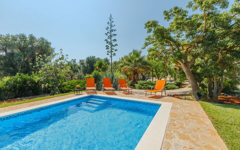 Villa San Vito: Blau, Schwimmbad, Resort, Garten, Eco Hotel, Freizeit, Landscaping, Schatten, Gartenmöbel, Water Feature