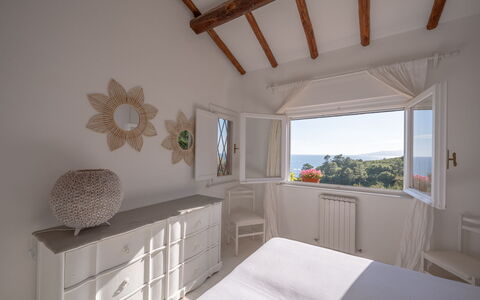 Villa Argentina: Schlafzimmer, Möbel, Bett, Interior Design, Bedding, Bettdecke, Textil, Linens, Fussboden, Decke