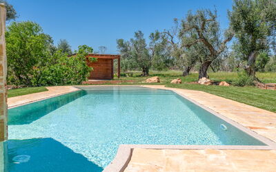 Trulli Corte Kalia, Golf & Puglia: Blau, Schwimmbad, Verbundwerkstoff, Water Feature, Resort, Fliese, Schatten, Hinterhof, Landscaping, Design