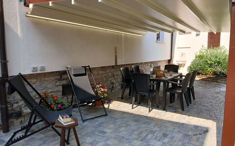 Irene: Markise, Schatten, Blumentopf, Outdoor Struktur, Holzbeize, Zimmerpflanze, Terrasse, Design, Hartholz, Gartenmöbel