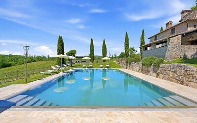 Dimora Chianti Shire: Stunning Tuscan Villa on Vin - Rietine, Toskana, Italien
