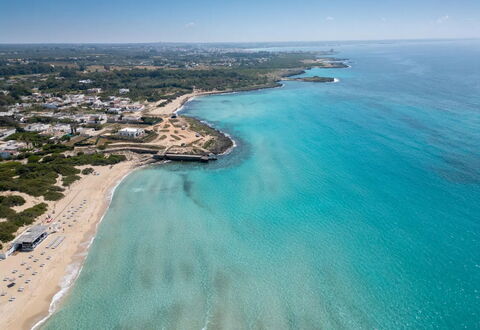 Villetta Sirena, Porto Cesareo: Blau, Wasservorräte, Wasser, Gewässer, Küste, Strand, Küsten Und Ozeanische Forms, Meer, Horizont