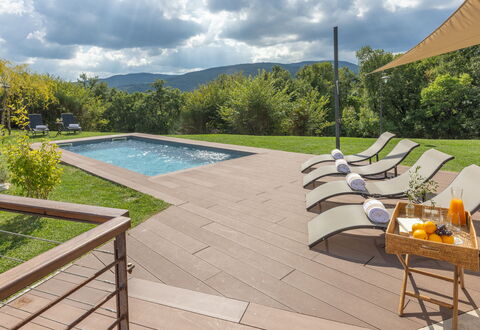 Villa Airone Tegoni, Pool, Radicondoli: Gartenmöbel, Schwimmbad, Verbundwerkstoff, Deck, Holzboden, Hartholz, Flagstone, Schatten, Garten, Sonnenliege