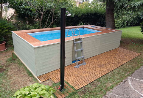 Casa Silvia: Holz, Flooring, Schwimmbad, Fussboden, Verbundwerkstoff, Holzbeize, Hartholz, Garten, Hinterhof, Schatten